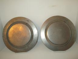 Currier & Ives Pewter Plates by Carson - 10.5"