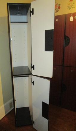 Gym Locker Unit w/ 2 Lockers #33 #34 - measures 6' x 12" x 19"