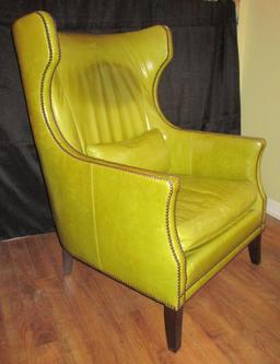 lovely Retro Style Bernhardt Wingback Arm Chair w/ Brad Accents - Just way  Cool & Comfy