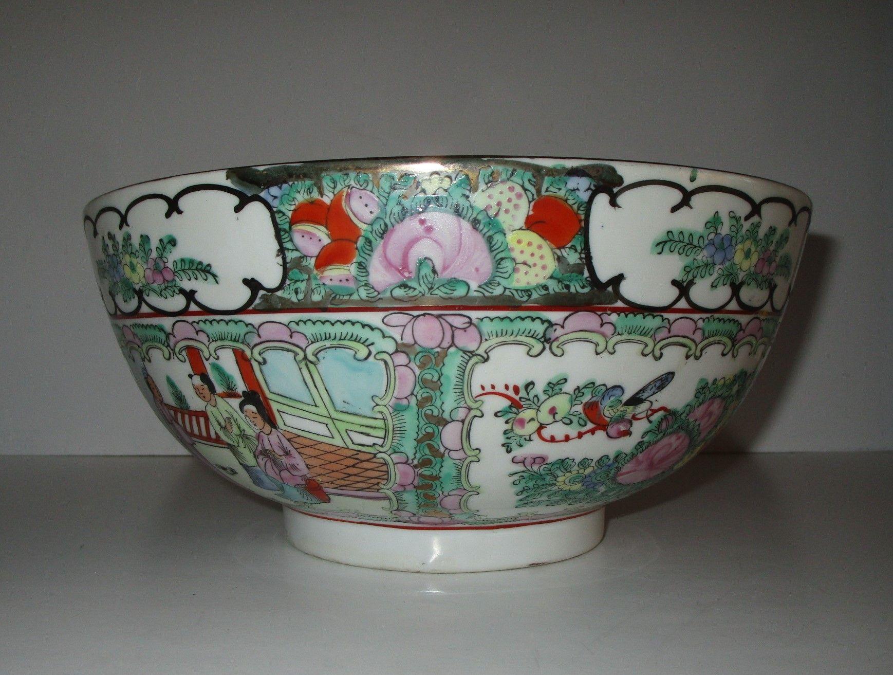 10" Rose Medallion Semi Porcelain Bowl