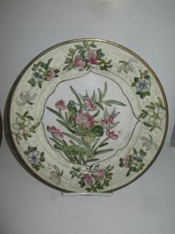 2 Chinese Imports Floral Plates - 10"