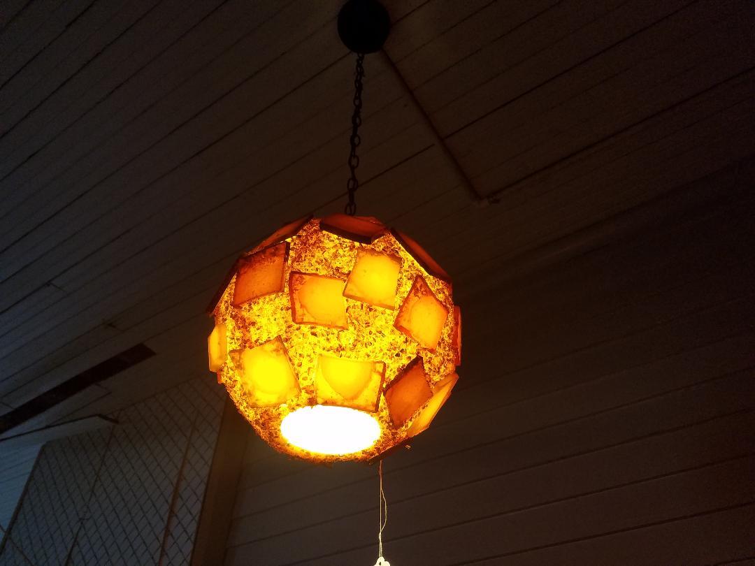 Oh So Retro - Hanging Lamp in Hues of Orange