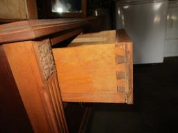 Depression Era Dresser w/ Trifold Mirror - Needs Repair but will be sweet piece w/ TLC