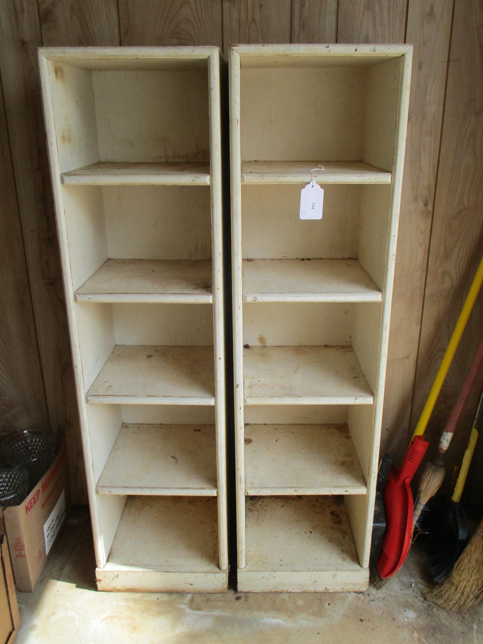 Pair Wooden Shelves - Great Paint Project - 12.5" X 12" X 48.5"