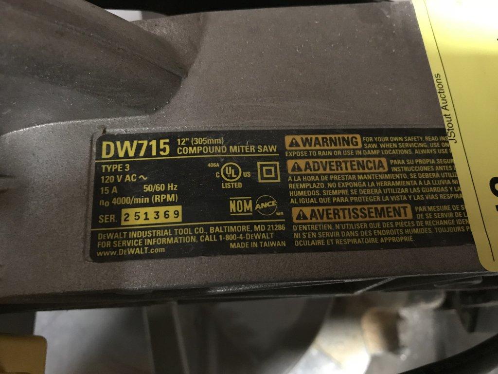 DeWalt 12” Compound Miter Saw