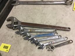 Adjustable Crescent Wrenches, Qty. 6