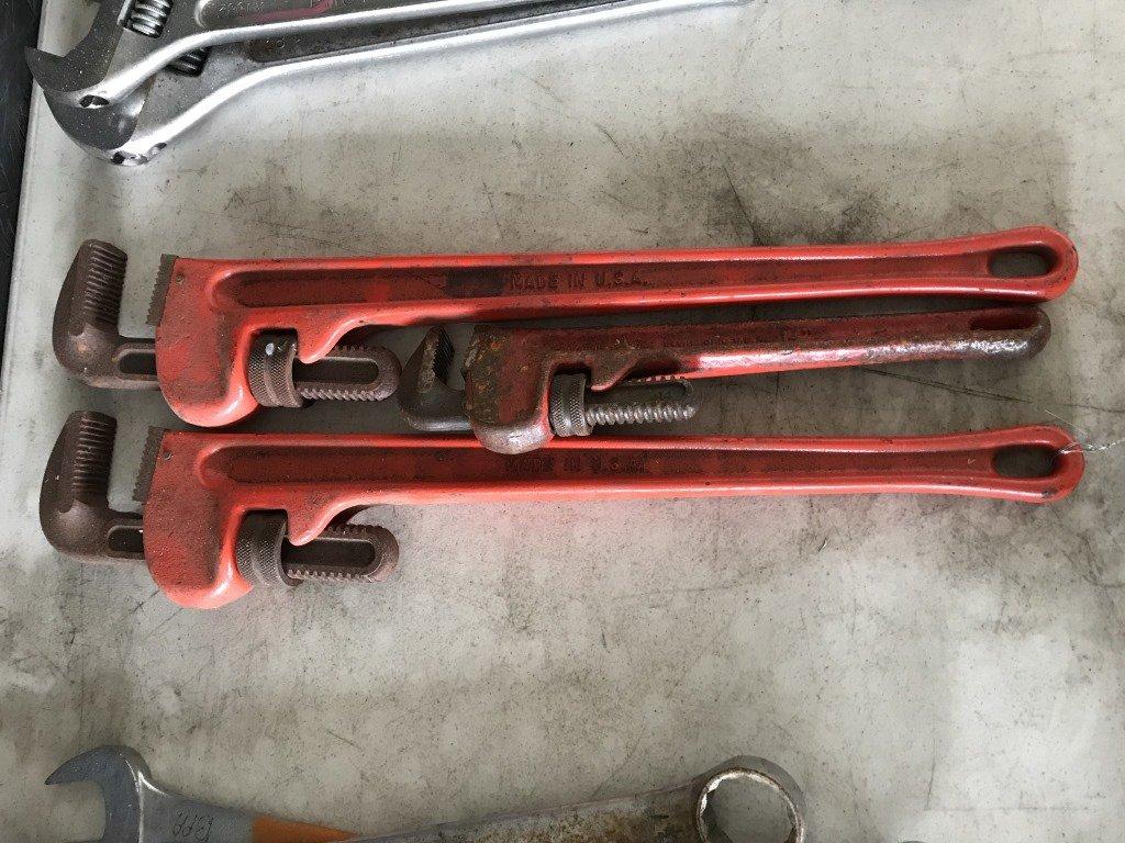 Ritco Straight Pipe Wrenches, Qty. 3