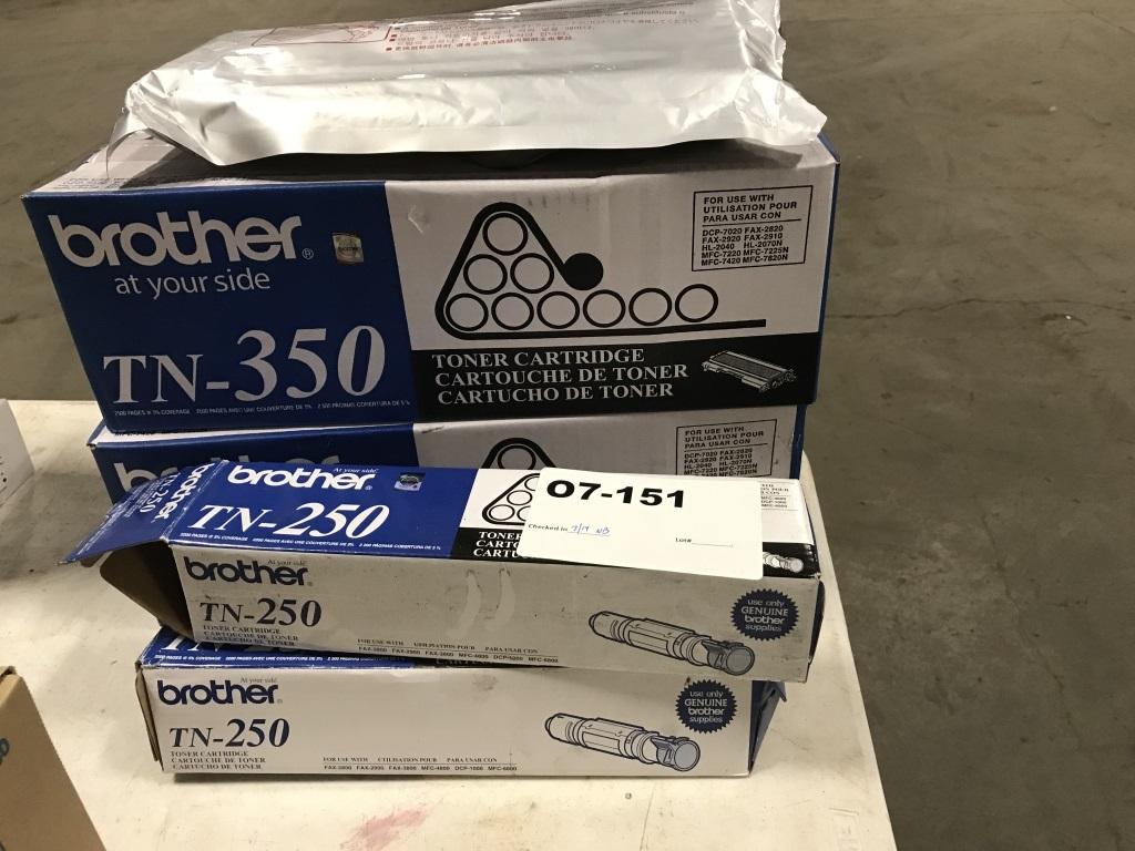 Brother Toner Cartridges, Qty. 5