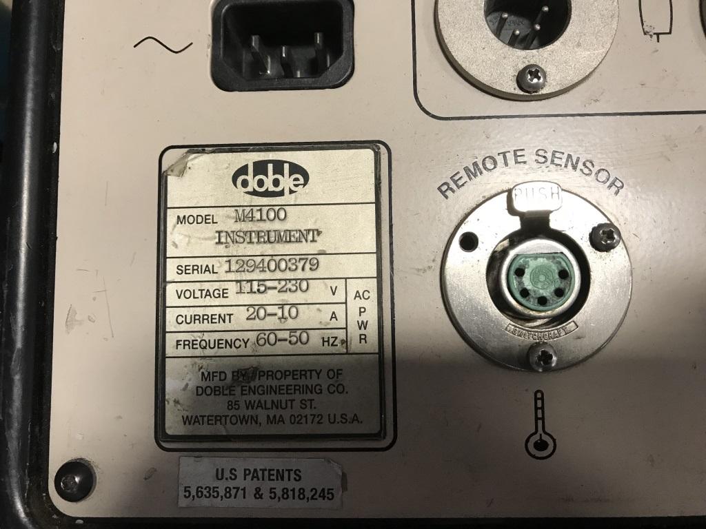 Doble M4100 Power Factor Tester