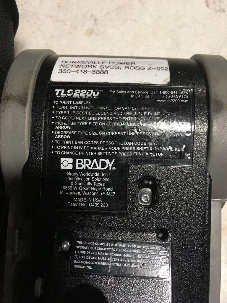 Brady TLS 2200 Thermal Labeling System,