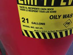 Eagle 21 Gal Oily Waste Can
