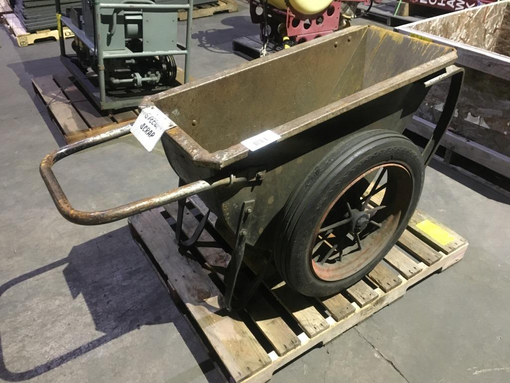 Vintage Metal Wheel Barrow