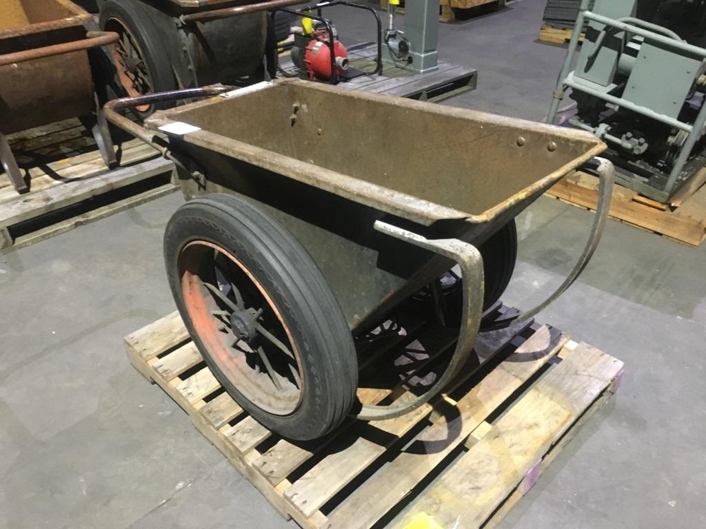 Vintage Metal Wheel Barrow