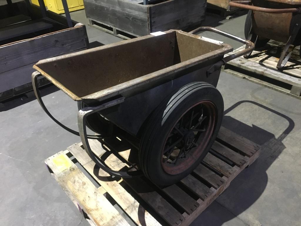 Vintage Metal Wheel Barrow