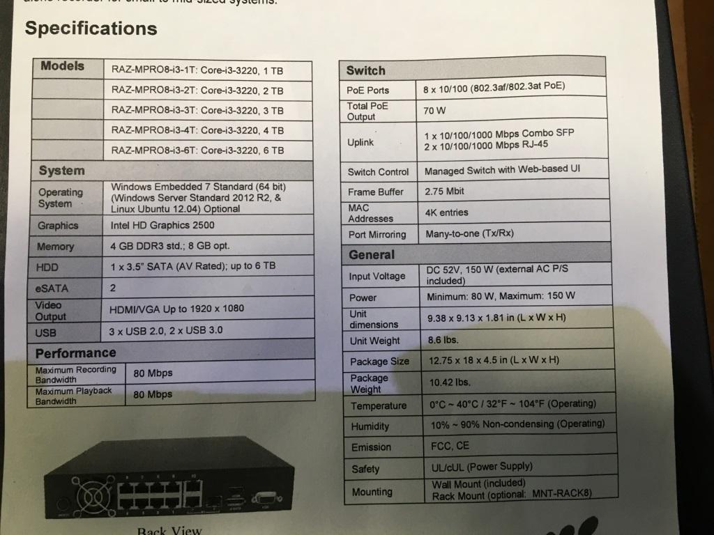 Razberi MPR08 Server Switch Qty 2