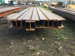 Weathering Steel I-Beams, Qty. 12