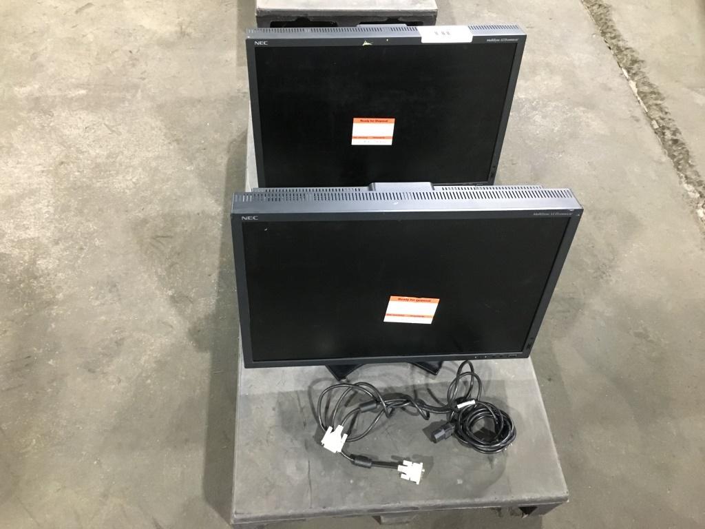 NEC Multisync LCD Monitors, Qty. 2