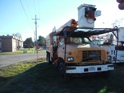 1998 GMC C7500 Chip Truck With 52' Altec Manlift Bucket
