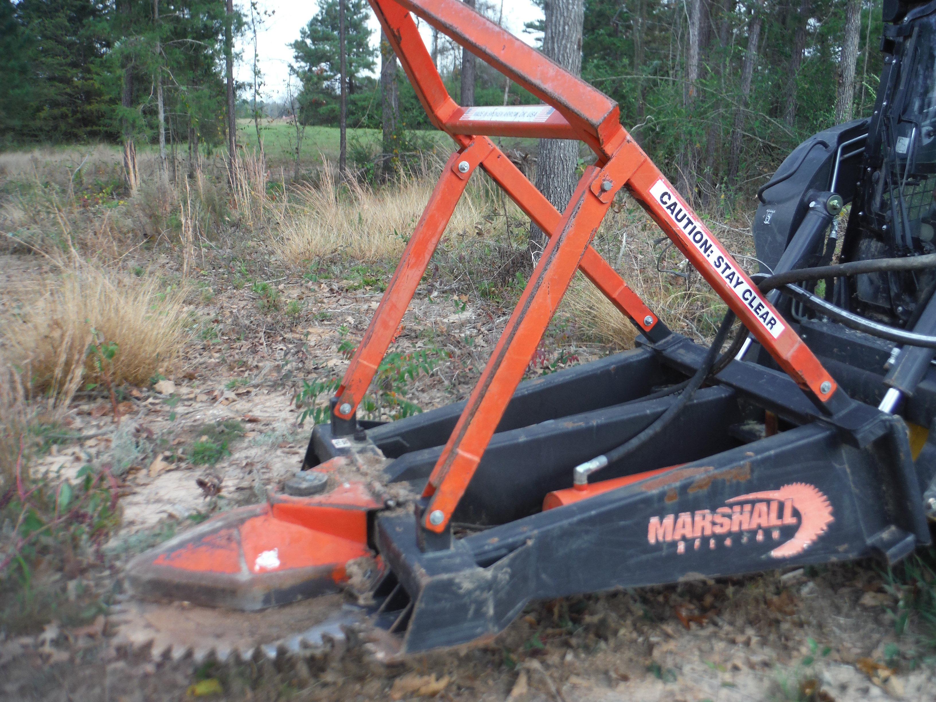 Marshall Tree Saw Skid Steer Attachment