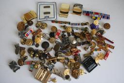 Huge Lot of U.S. Military Pins, Buckles, etc.