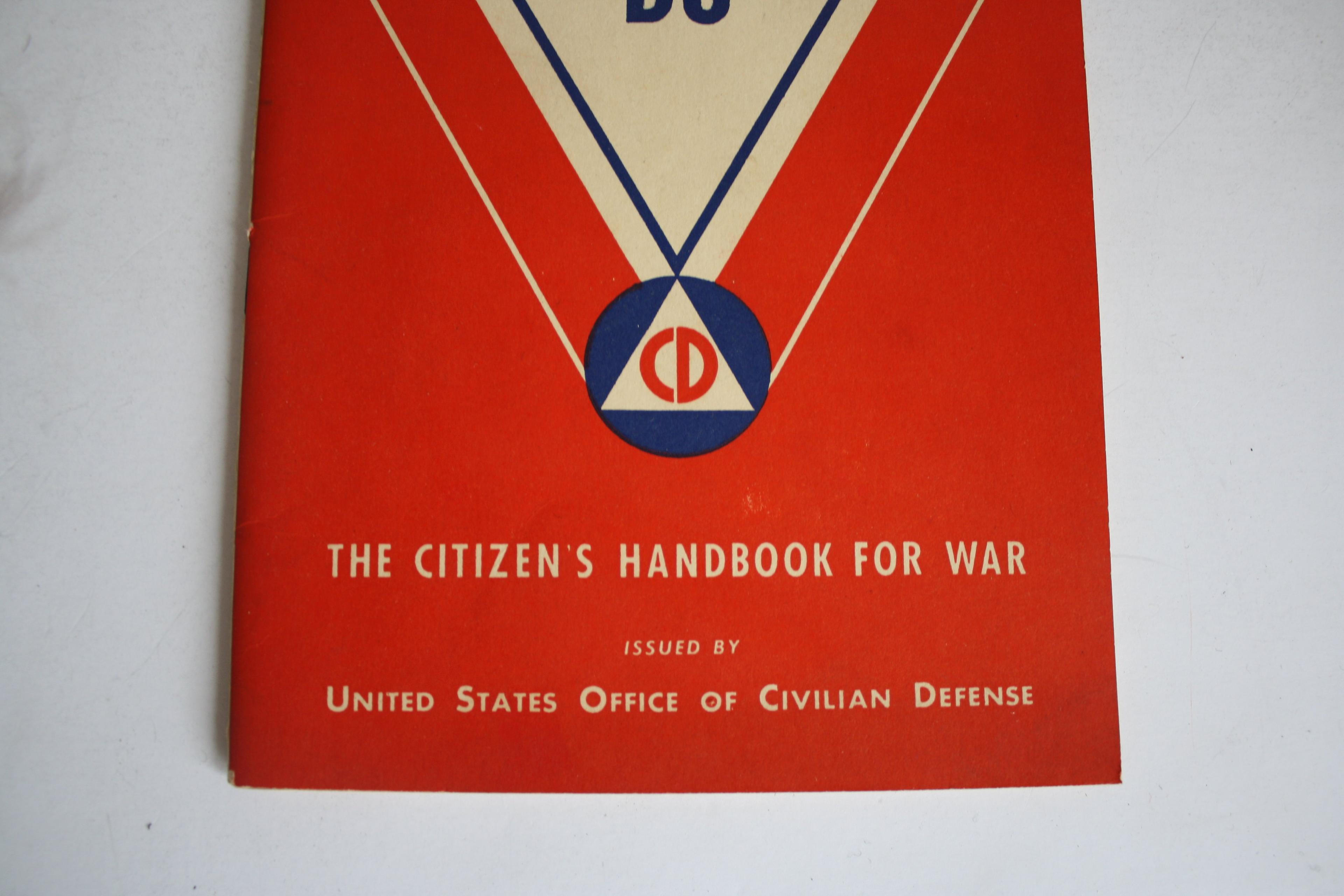 1950's Civil Defense Hat and Manual