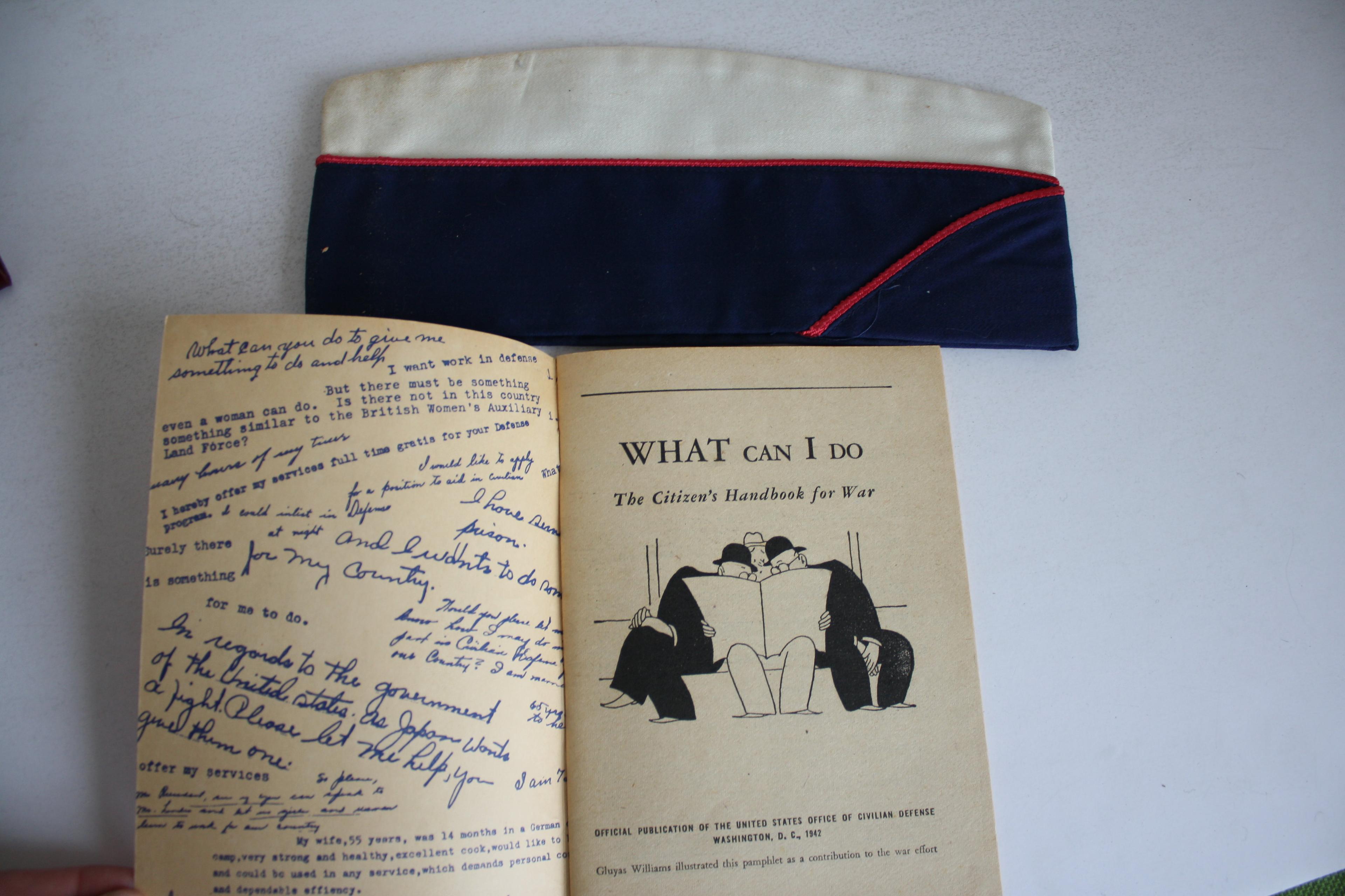 1950's Civil Defense Hat and Manual