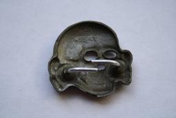 WWII Nazi Skull and Crossbone Collar Pin