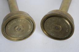 WWII Trench Art Candlesticks