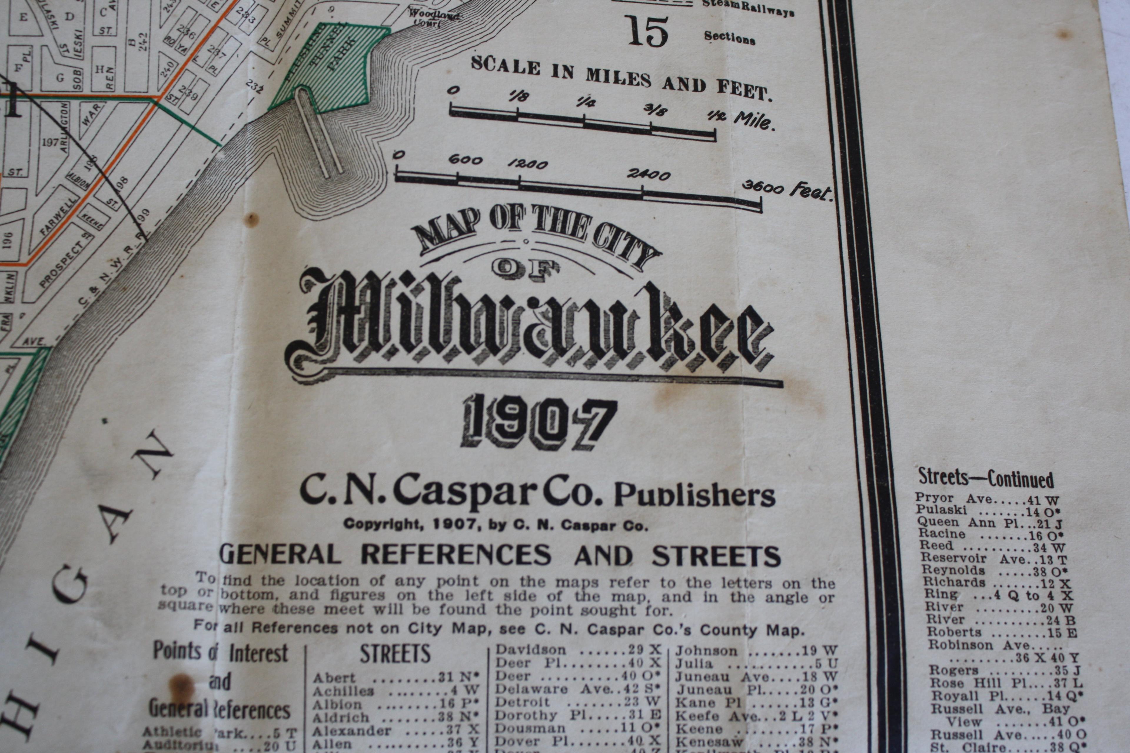 1907 Milwaukee Map