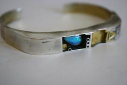 Sterling 24KT Klassen & Glanzer Contemporary Bracelet