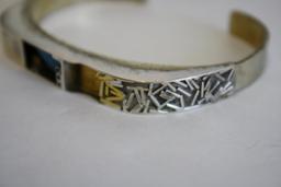 Sterling 24KT Klassen & Glanzer Contemporary Bracelet