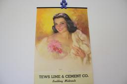 Zoe Mozert 1950 Calendar- Tews Lime & Cement Co.