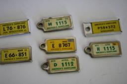 Lot of 7 Disabled American Veteran Tags from Wisconsin