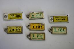 Lot of 7 Disabled American Veteran Tags from Wisconsin