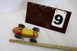 Lupor Metal Products No. 8 Tin Litho Open Wheel Racer