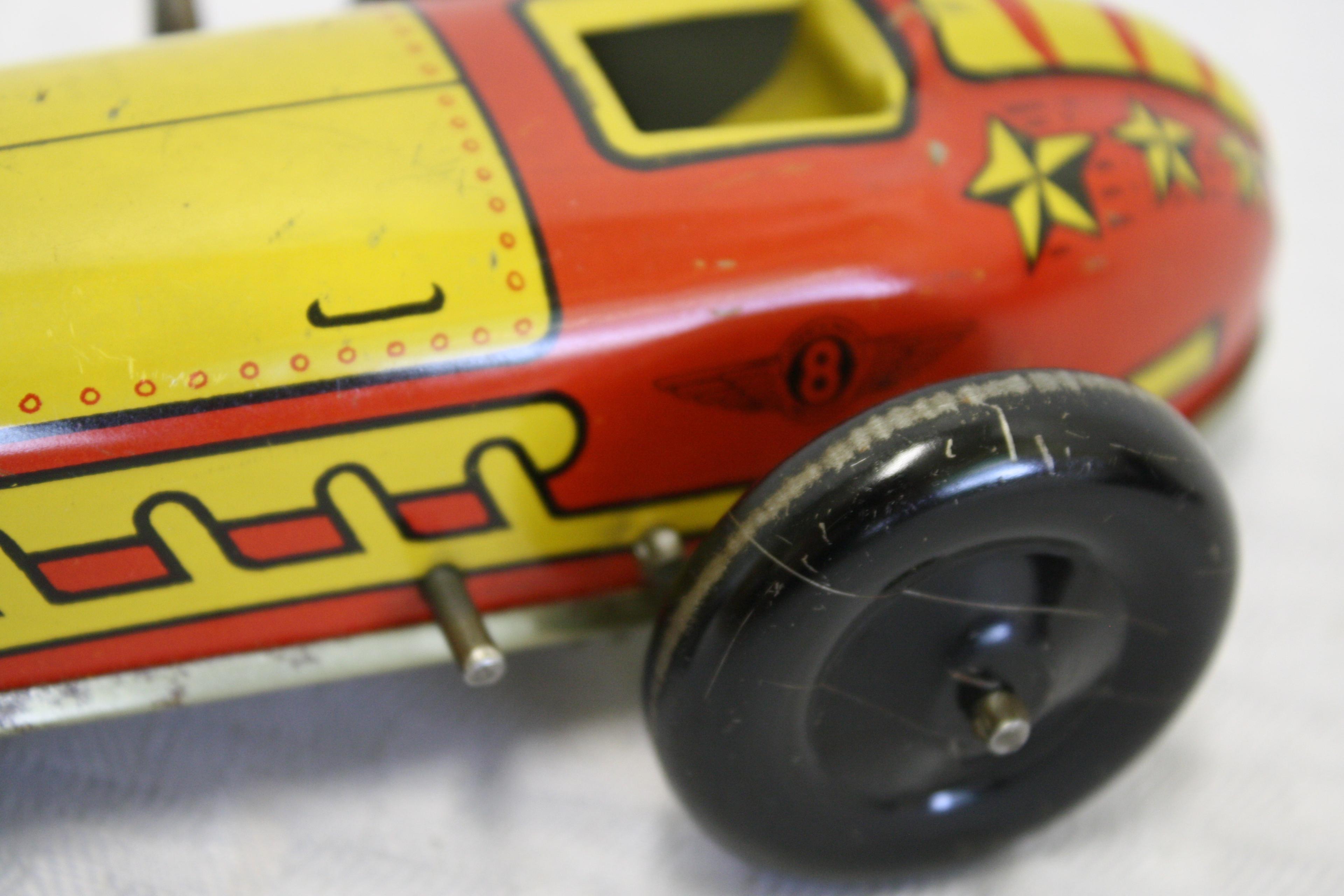 Lupor Metal Products No. 8 Tin Litho Open Wheel Racer