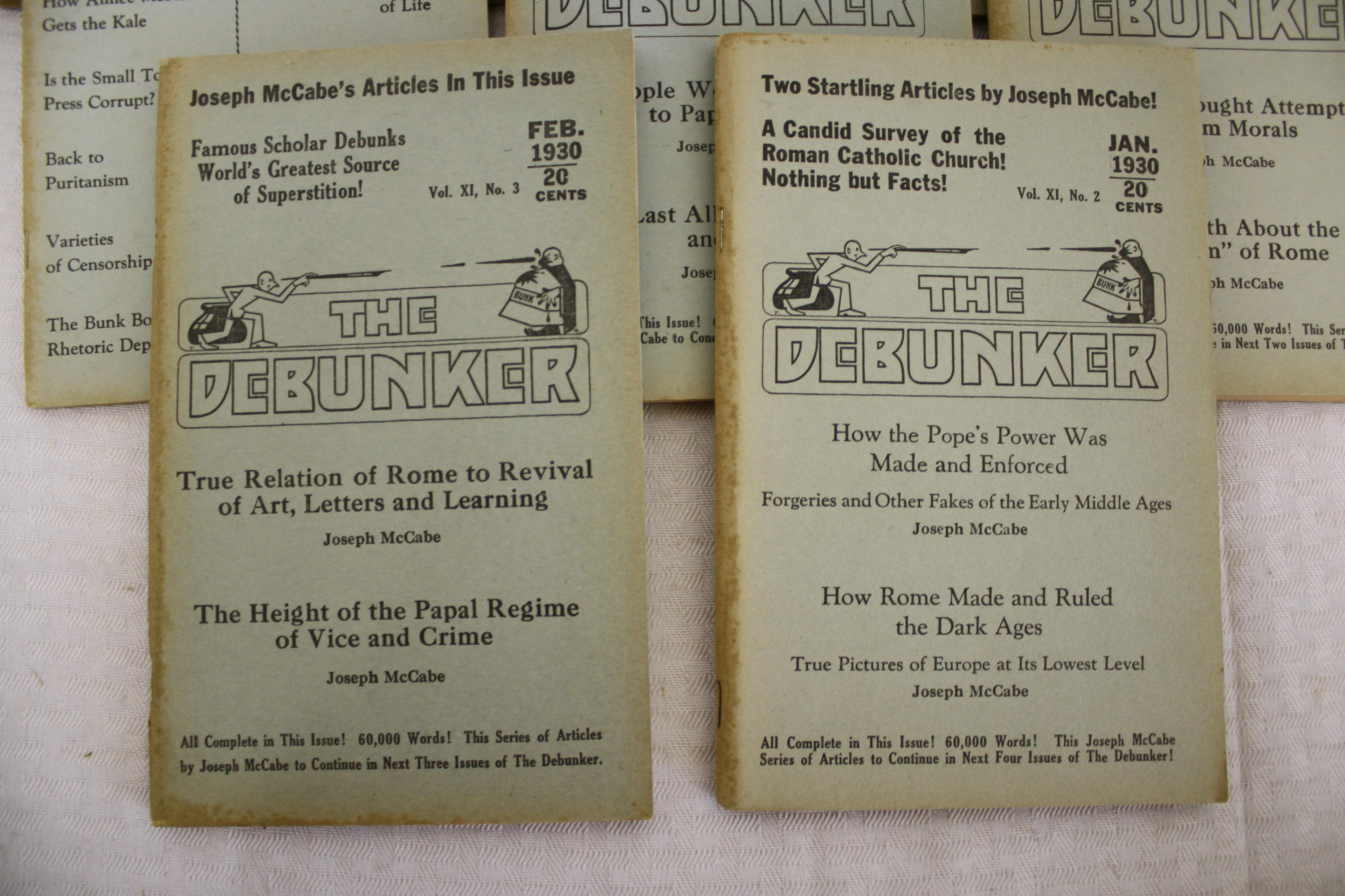 Lot of 8-1930's "The Debunker" Booklets