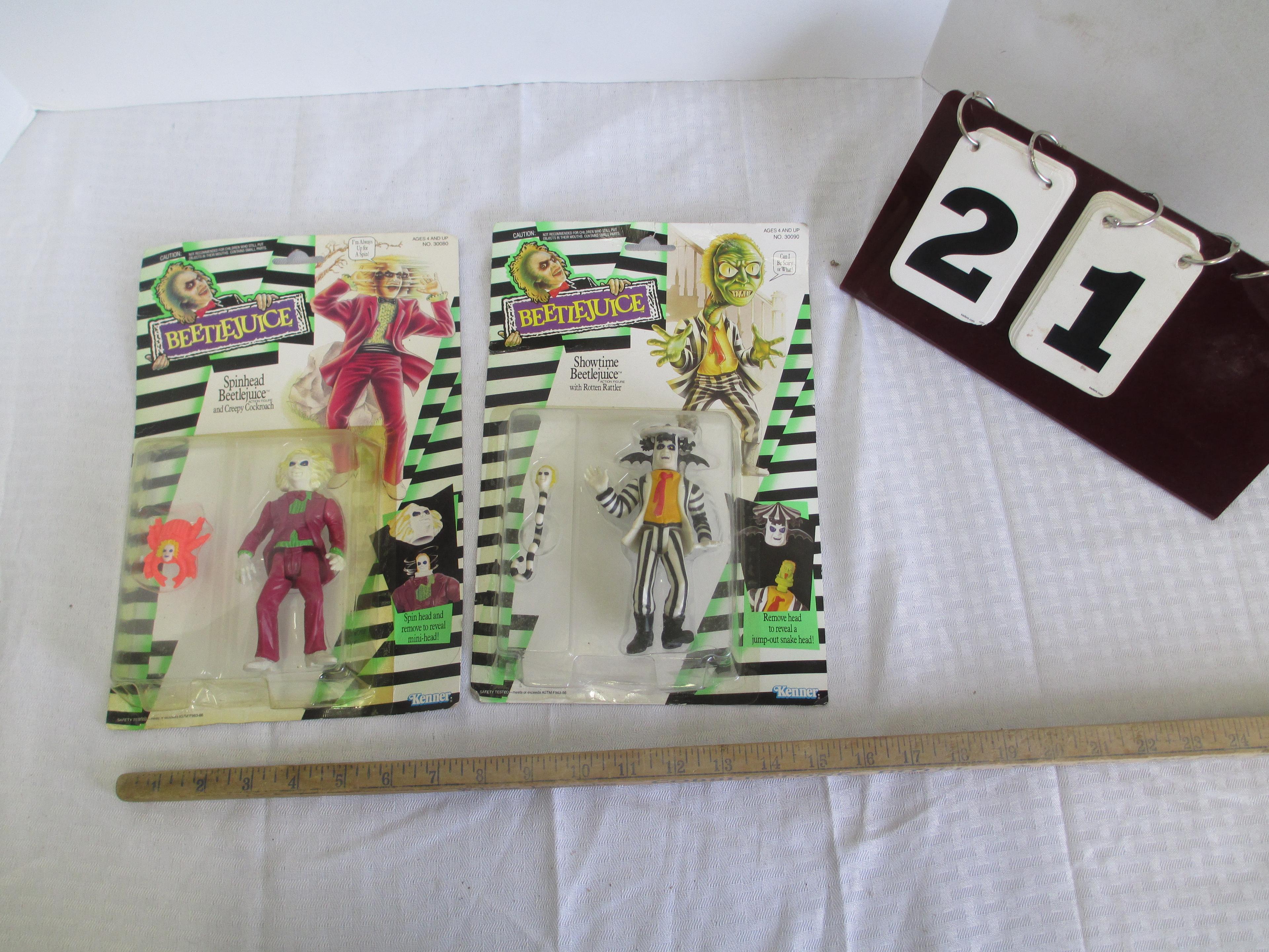 Kenner- Beetlejuice- Pair of Action Figures- New on Card