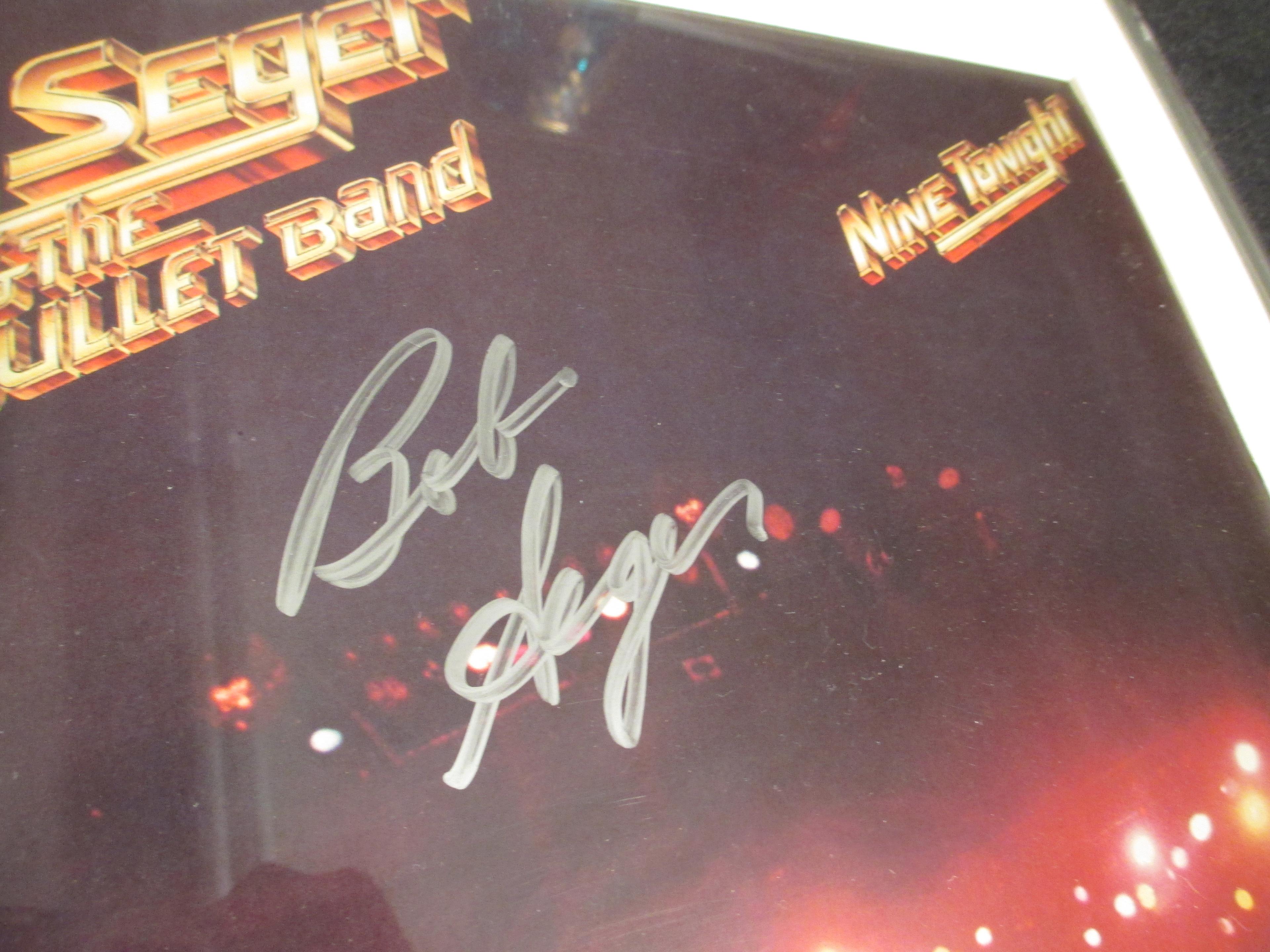 Bob Seger & The Silver Bullet Band Autographed 'Nine Tonight' Framed Album Cover