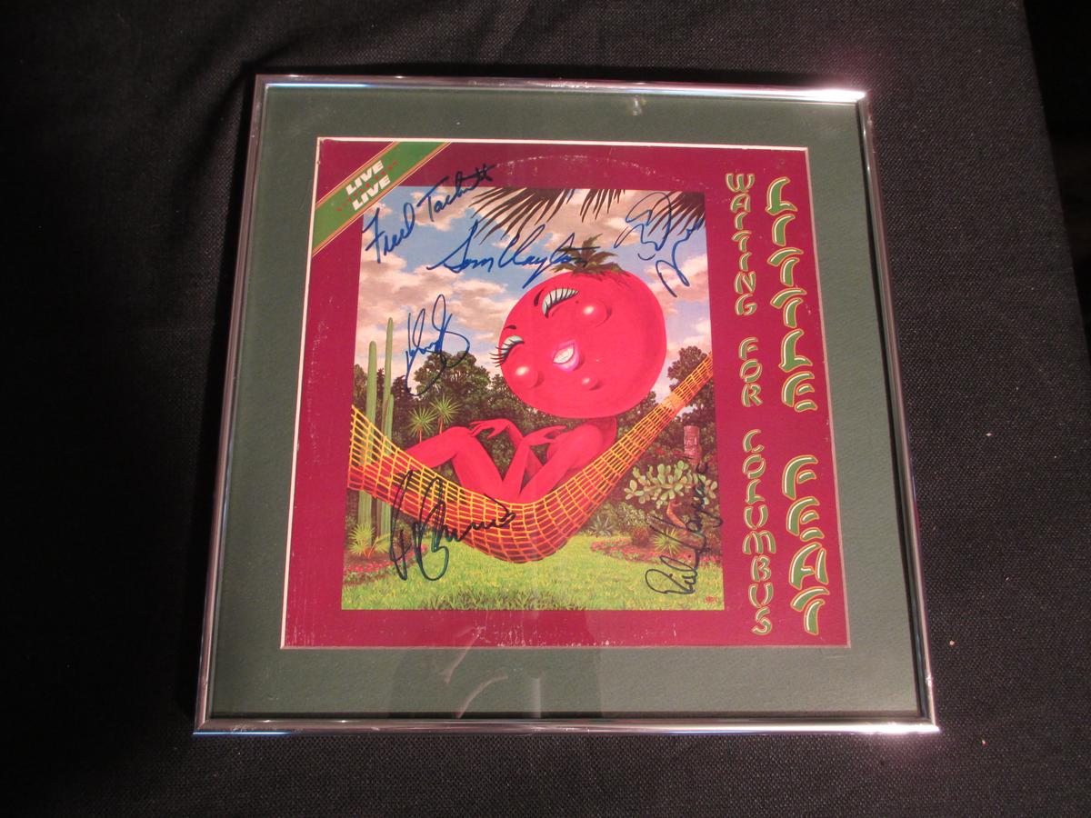 Little Feat Autographed 'Waiting for Columbus' Framed Album Cover