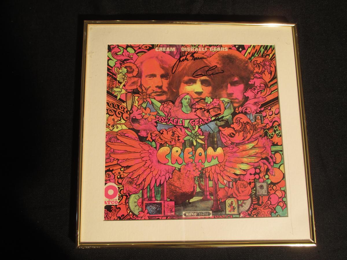 Cream Autographed 'Disraeli Gears' Framed Album Cover