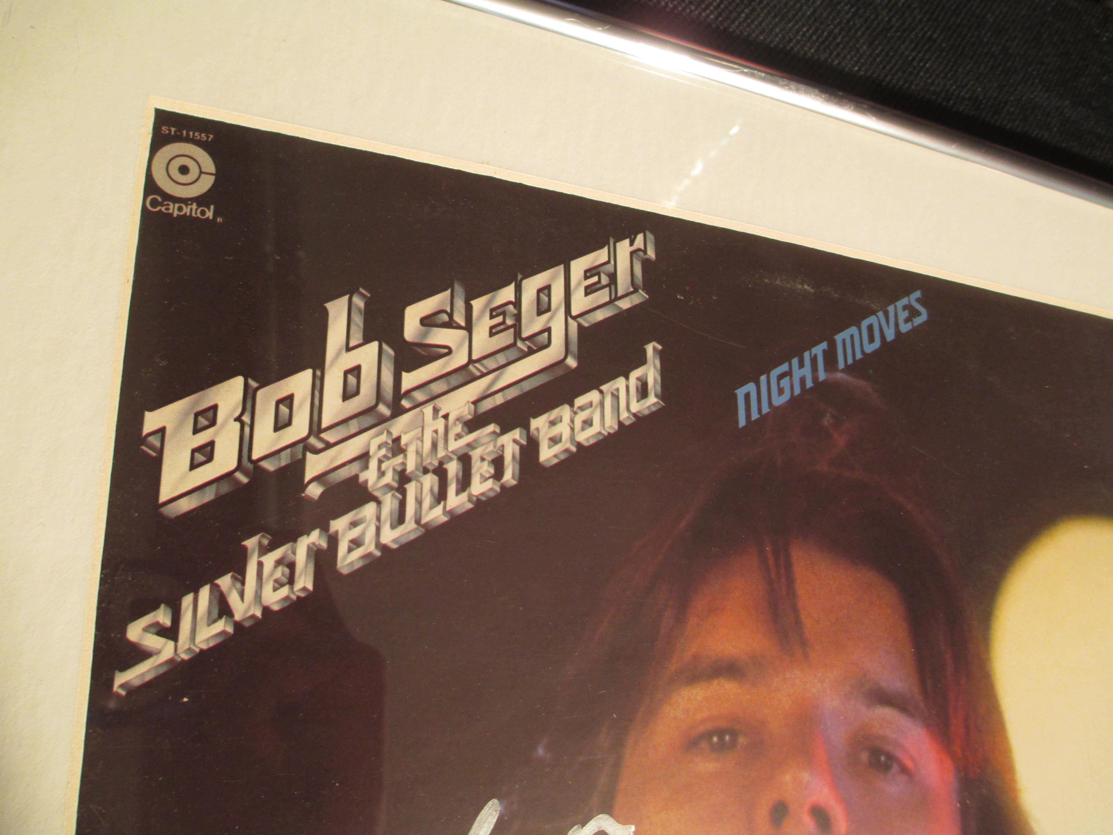 Bob Seger & The Silver Bullet Band Autographed 'Night Moves' Framed Album Cover