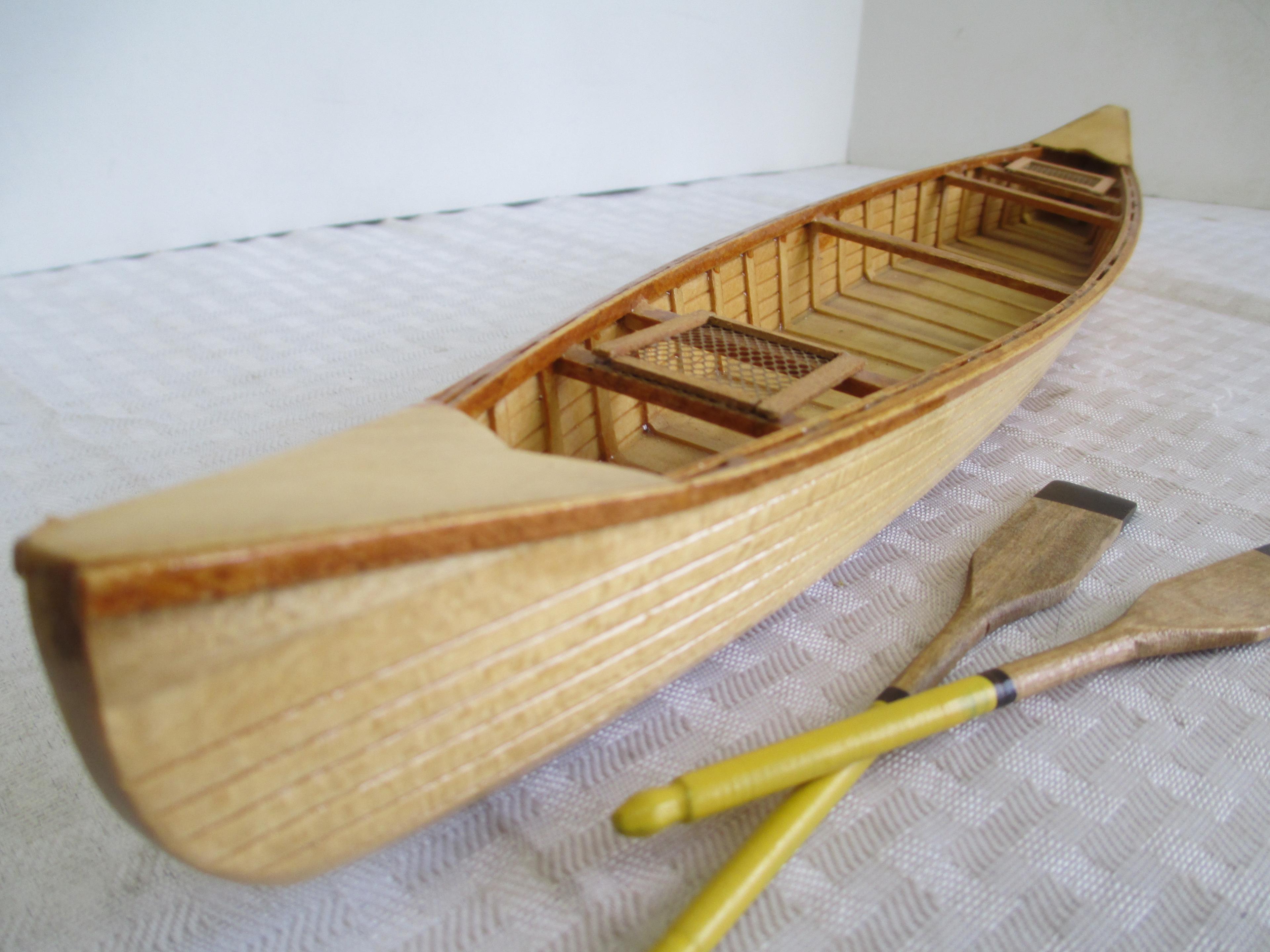 16 inch Handmade Wooden Canoe