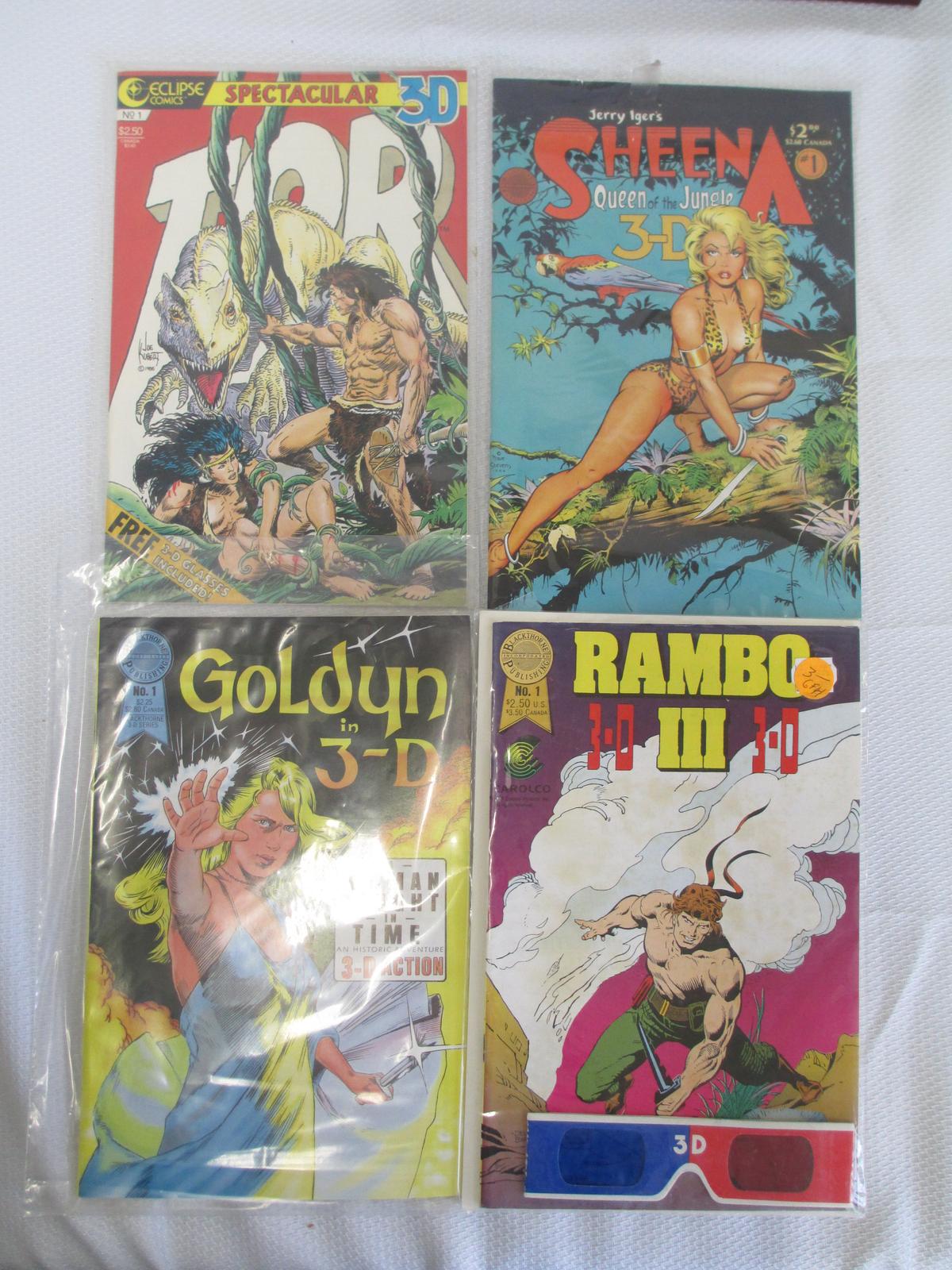 Lot of 4- 3-D Comics with Glasses