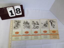 Lot of 5- Racine Shirt Company Wildlife Series Blotter Calendars