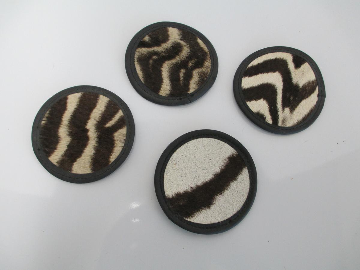 Zebra Fur Coasters
