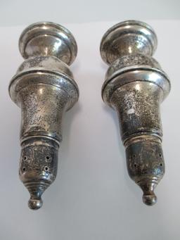 Weighted Sterling Silver Empire Salt & Pepper Shakers