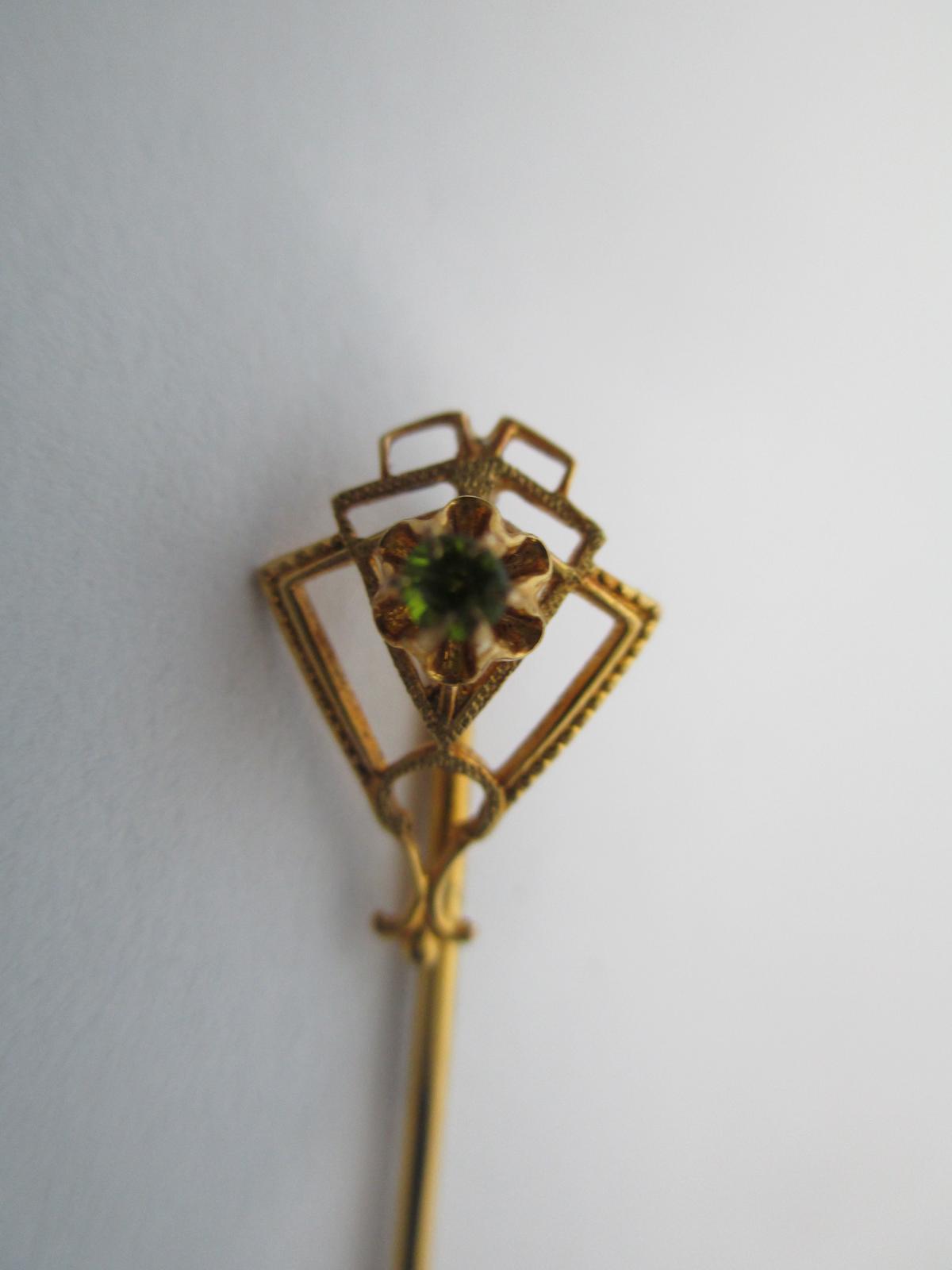 Stunning Victorian 10K Gold Hat Pin