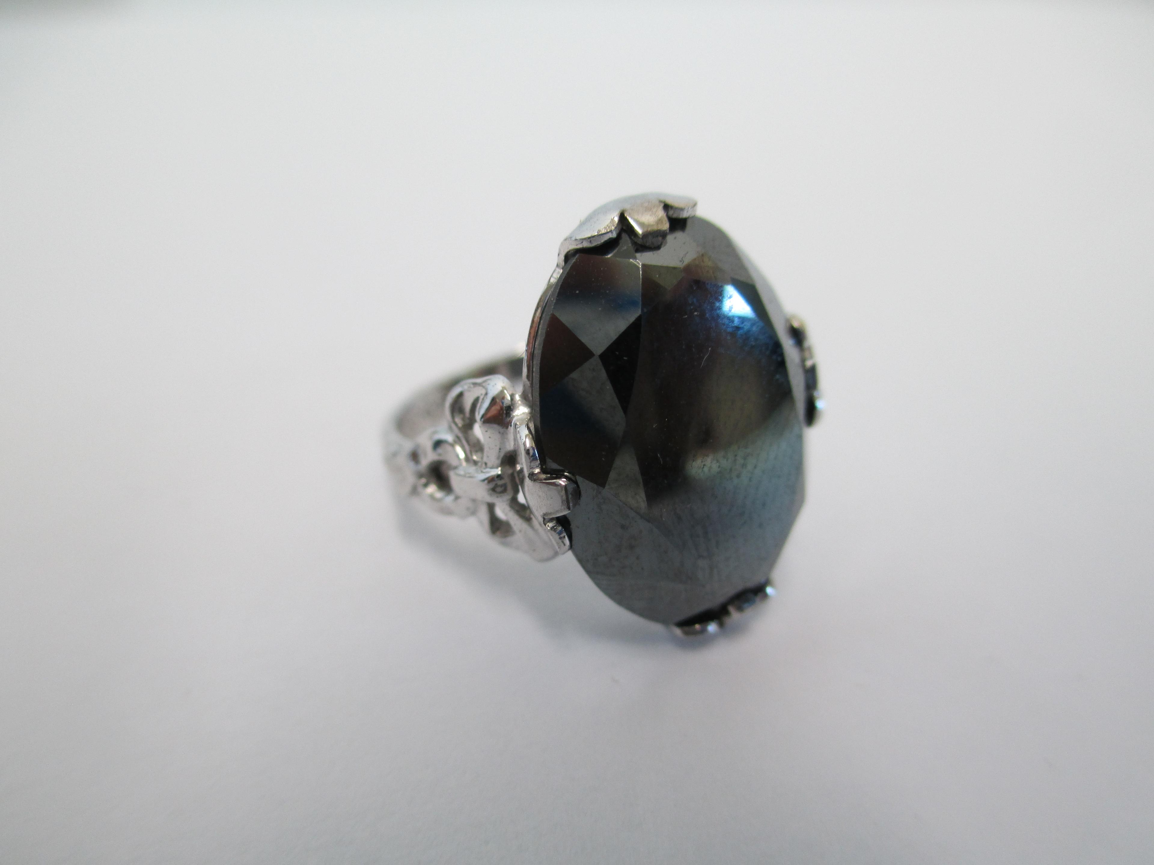 Sterling Silver Hematite Ring