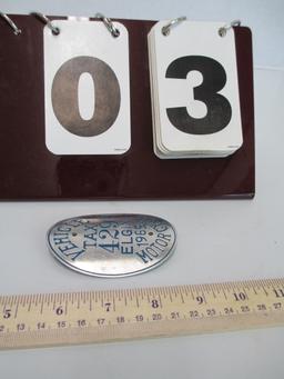 1969 Motorcycle Vehicle Tax Badge (A)